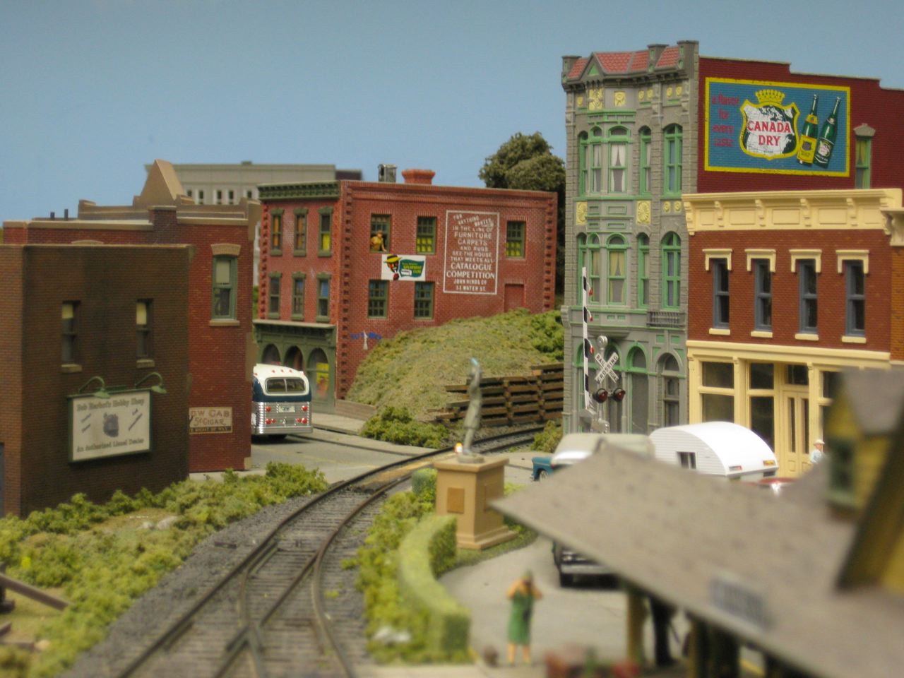 Engineer's view of the east switch at Rives siding.