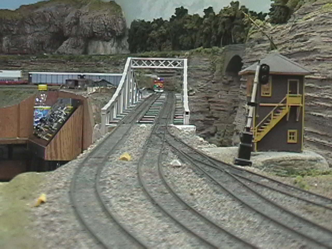 LV tower and a view across the bridge.